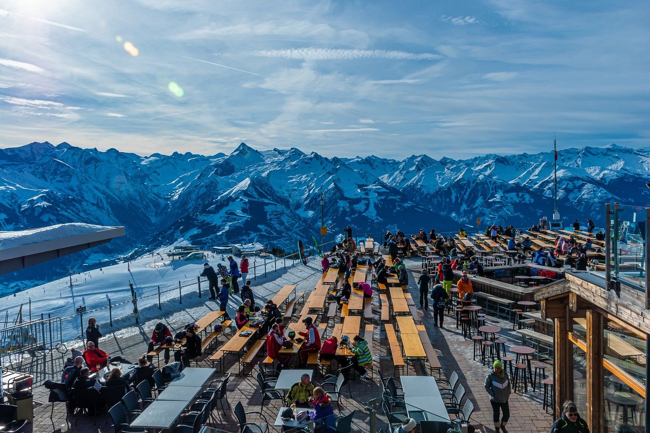 alps, restaurant, mountain, terrace, hill, winter, landscape, sky, outdoors, mountaineering, panorama, clouds, austria, horizon, nature background, hd wallpaper, scenery, nature wallpaper, mood, cool wallpaper, village, hotel, on the pick, bistro, beautiful nature, travel, fantasy, food, winter theme, nature, blue restaurant, blue hotel